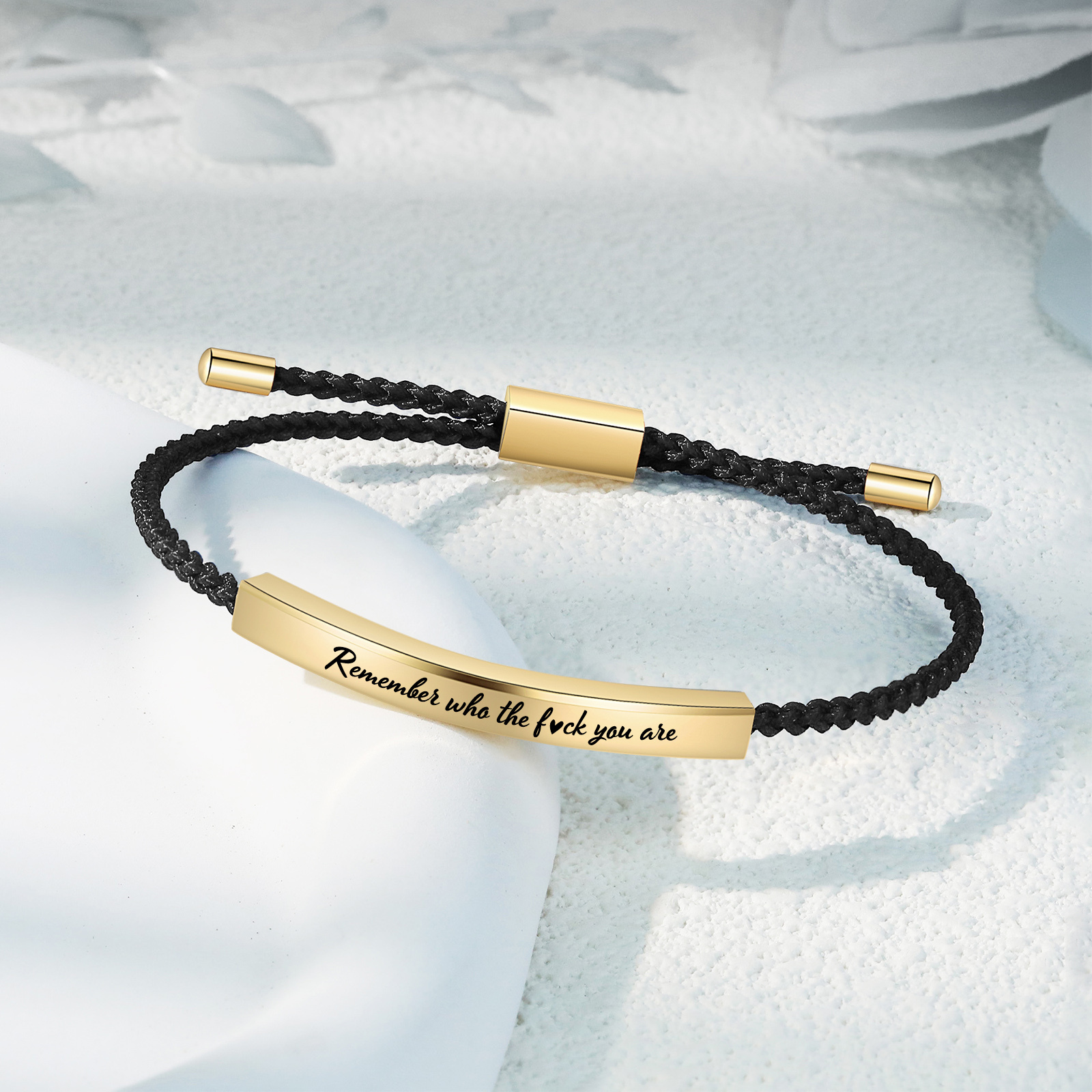 Personalised Text Bracelet Set Adjustable Bracelet with Message Card Gift for Wife/Girlfriend-Jessemade AU