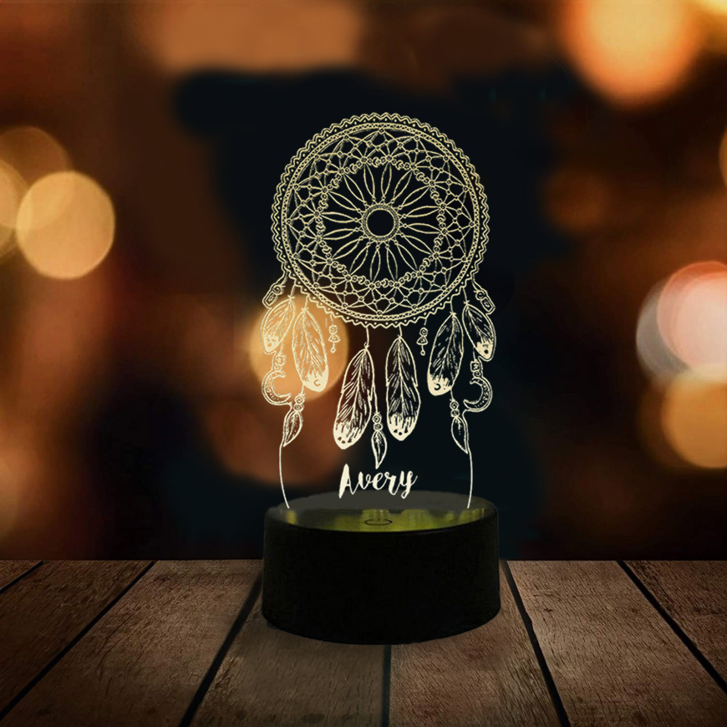 Personalised Dream Catcher Night Light Custom Name Gifts For Kids-Jessemade AU