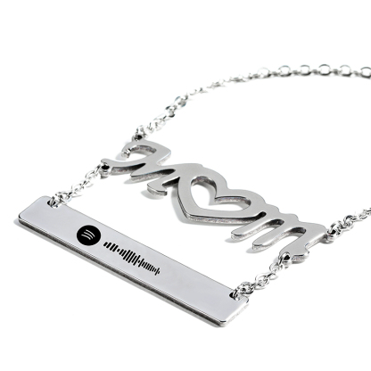 Personalised Bar Necklace Custom Spotify Code Bar Necklace For Mother-Jessemade AU
