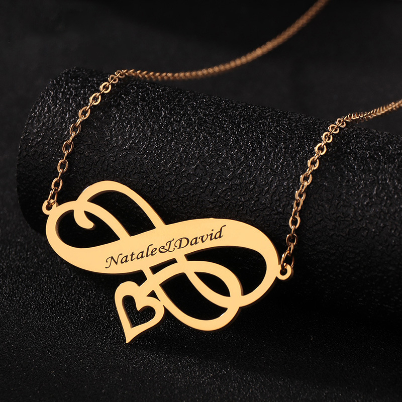Personalised Heart Necklace Custom Names Necklace Gifts For Her-Jessemade AU