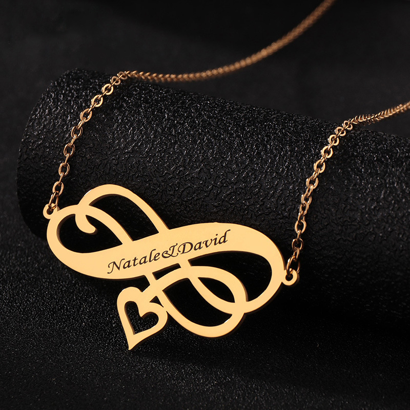 Personalised Heart Necklace Custom Names Necklace Gifts For Her-Jessemade AU