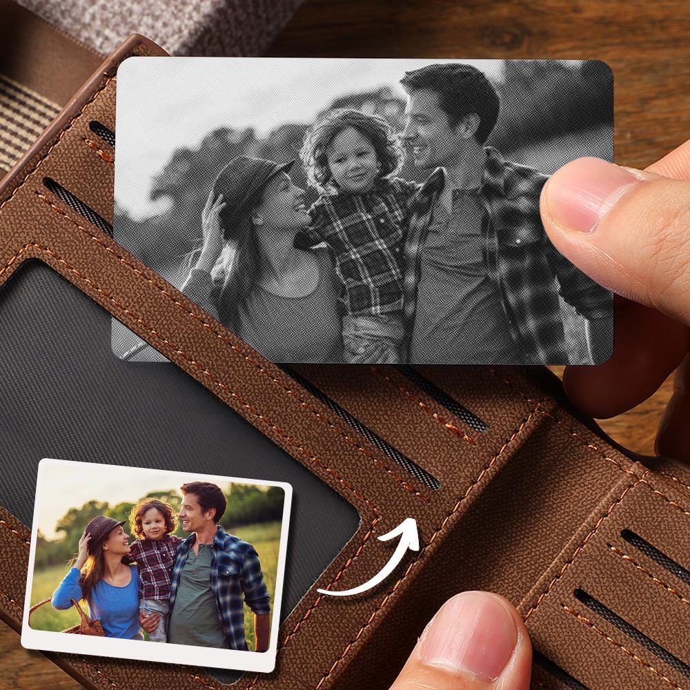 Personalised Wallet Photo Card Custom Text Wallet Insert Card Gift for Him-Jessemade AU