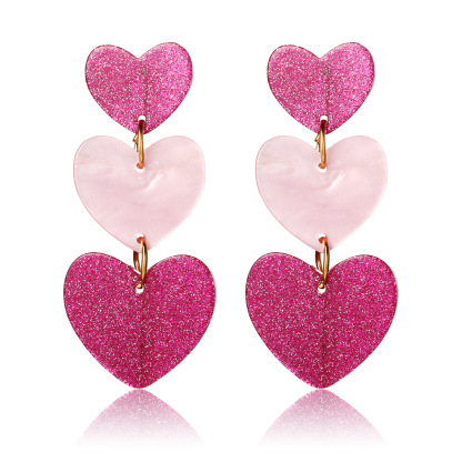 Women's Earrings Pink Heart Earrings Birthday Mother's Day Gifts for Her-Jessemade AU