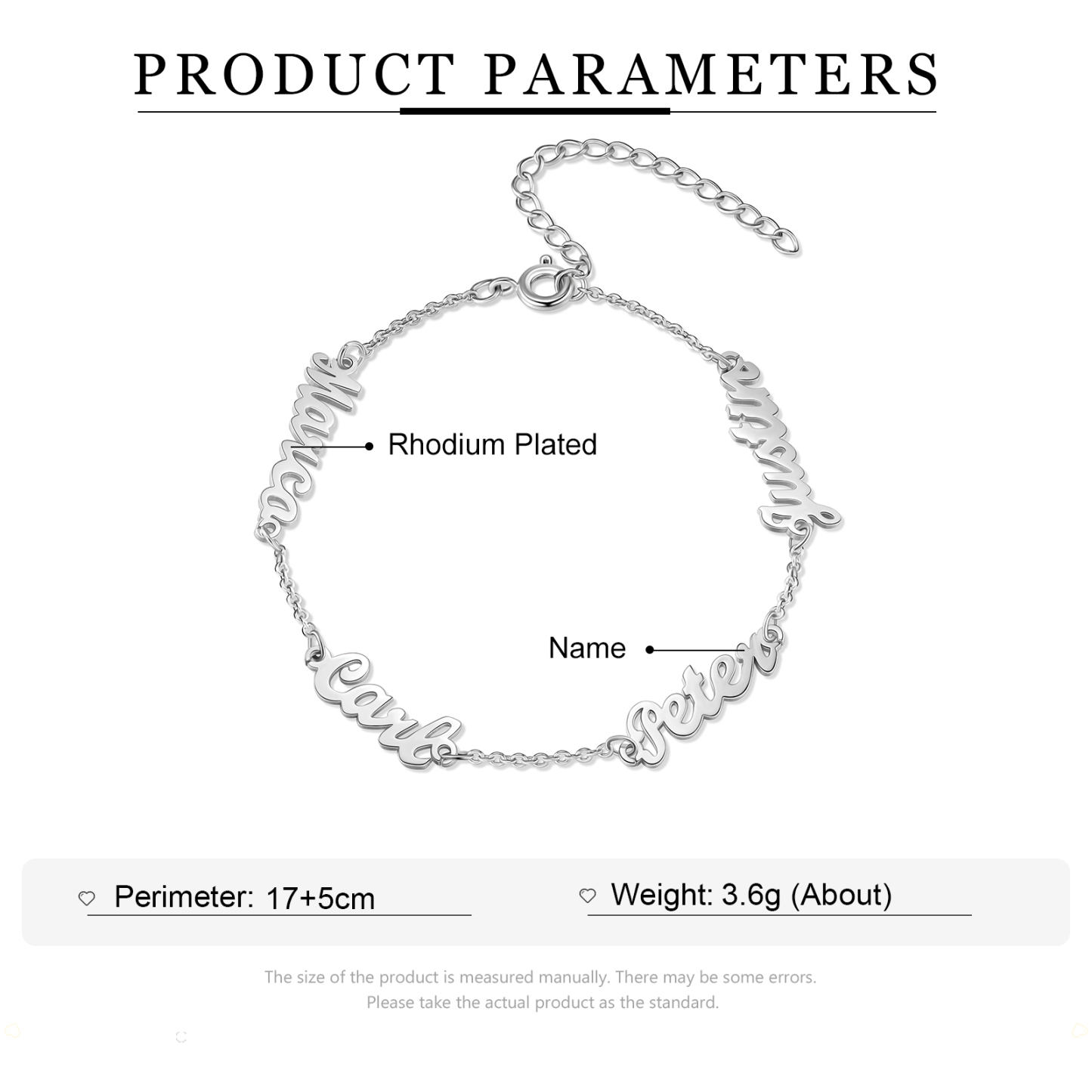 Personalised Family Name Bracelet Custom 4 Names Bracelet  Best Gift For Her-Jessemade AU