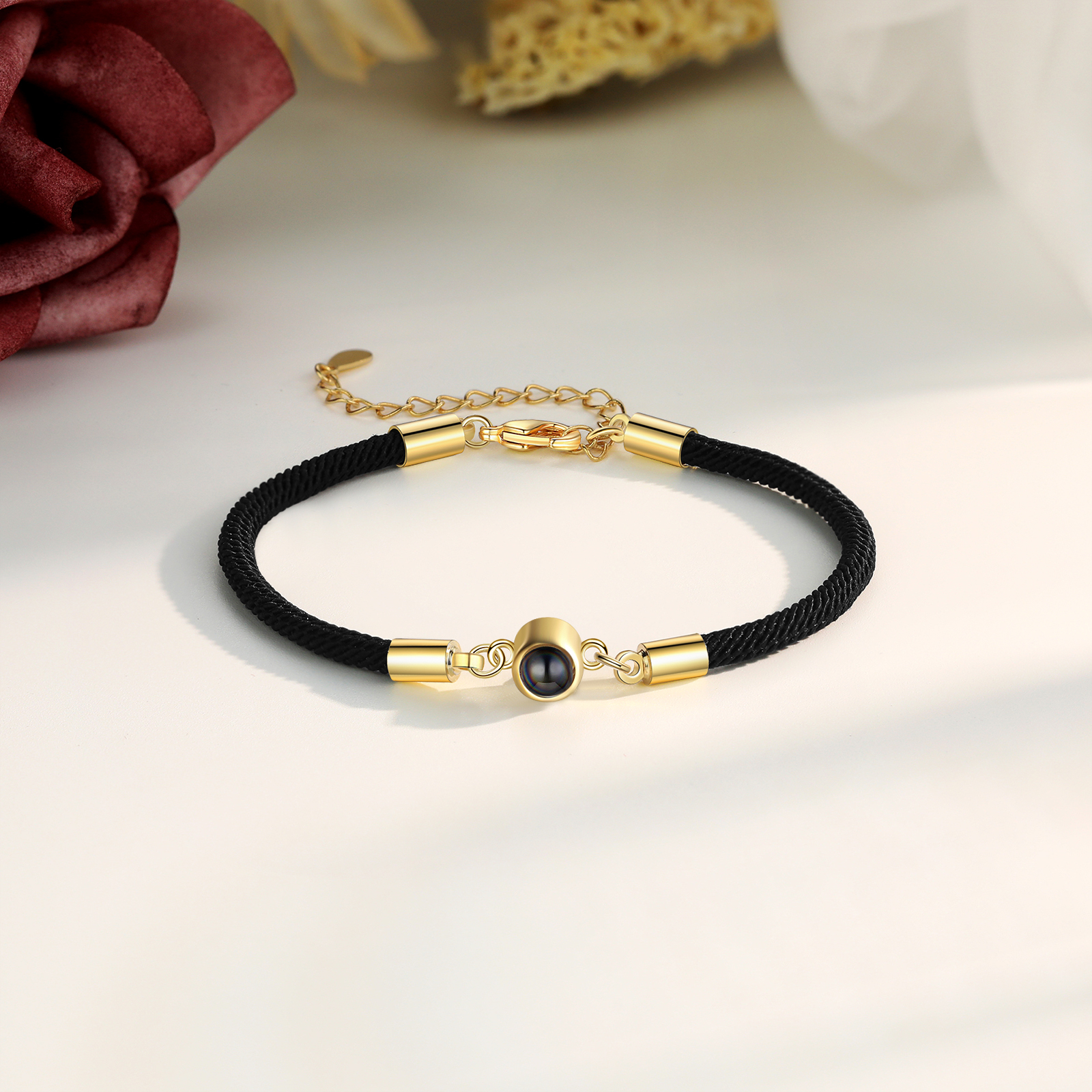 Personalised Projection Photo Bracelet Couple Adjustable Bracelet Valentine's Day Birthday Personalised Gift for Couples-Jessemade AU