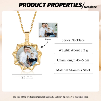 Personalised Photo Necklace Custom 1 Memorial Photo Polygon Necklace Gifts for Her-Jessemade AU