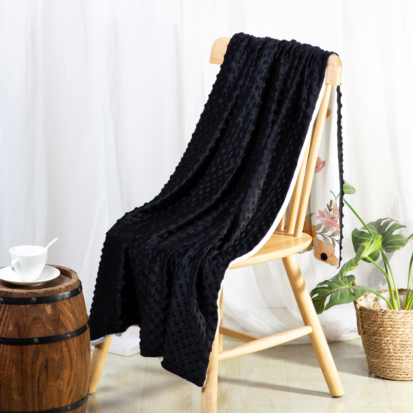 Personalised Hippo Blanket Custom Name Cute Cartoon Blanket-Jessemade AU