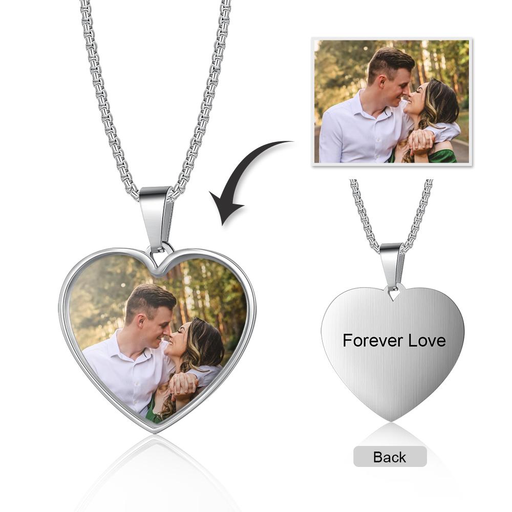 Personalised Heart Necklace Custom Photo Necklace Gifts For Her-Jessemade AU