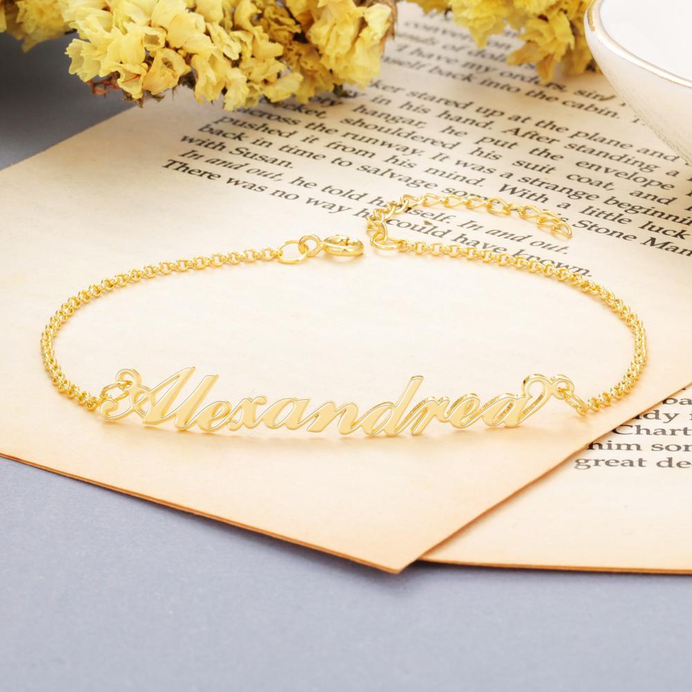 Personalised Bracelet Custom 1 Name Bracelet Gift For Women-Jessemade AU