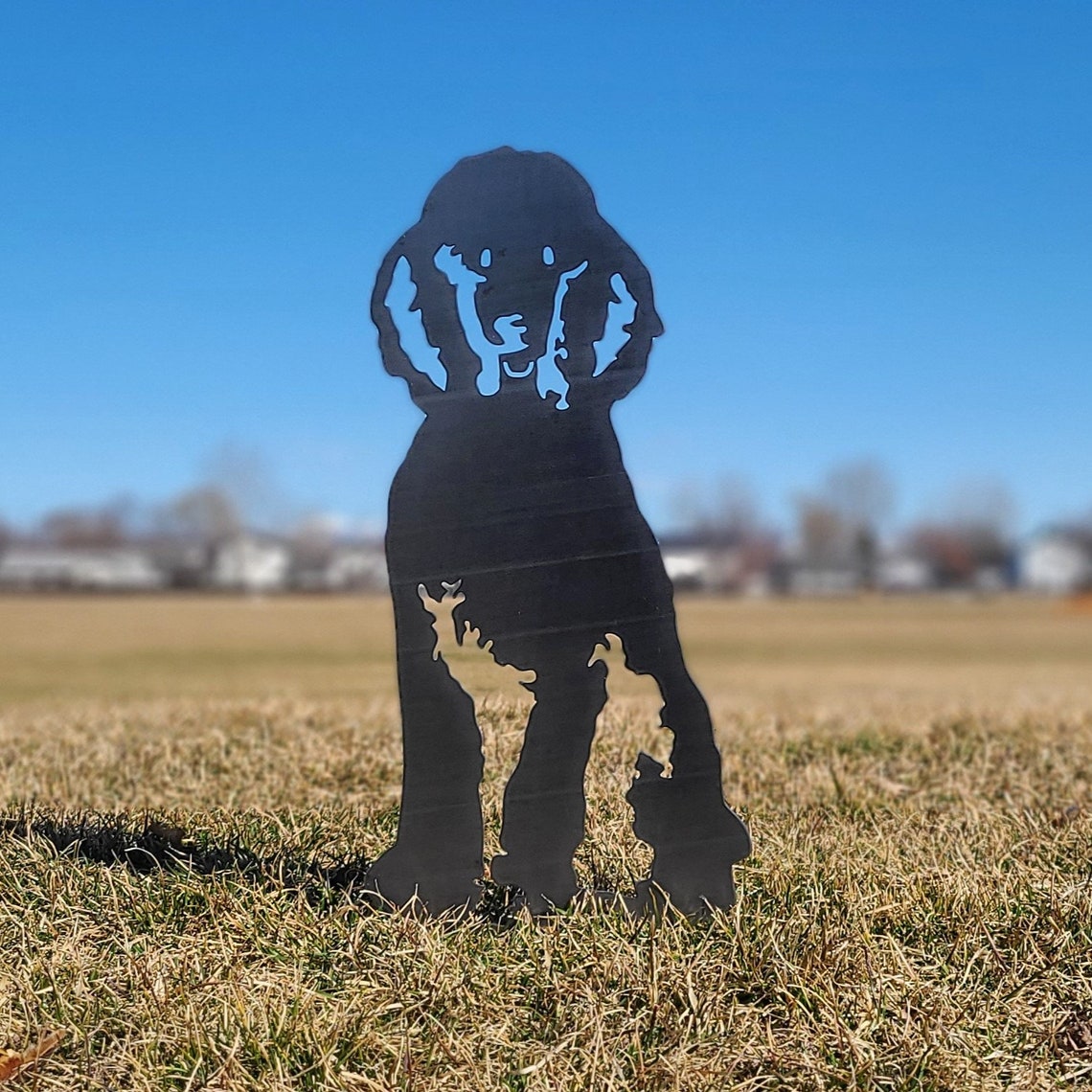 Poodle Metal Dog Silhouette Garden Yard Decoration-Jessemade AU