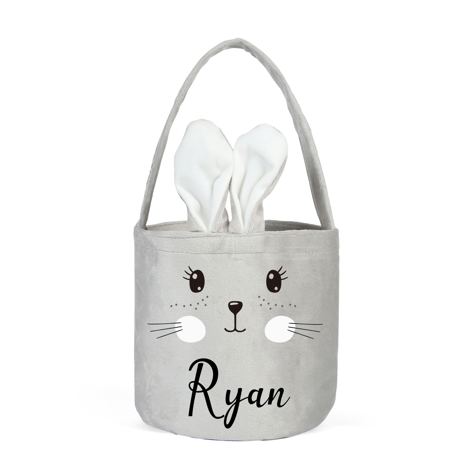 Personalised Bunny Tote Bag Custom Name Bucket Bag Bunny Basket Easter Gifts-Jessemade AU