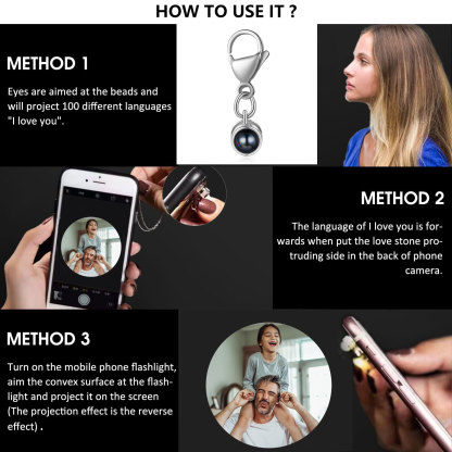 Personalised Projection Keychain Custom Photo Keyring Gift For Family/Friend/Couple-Jessemade AU