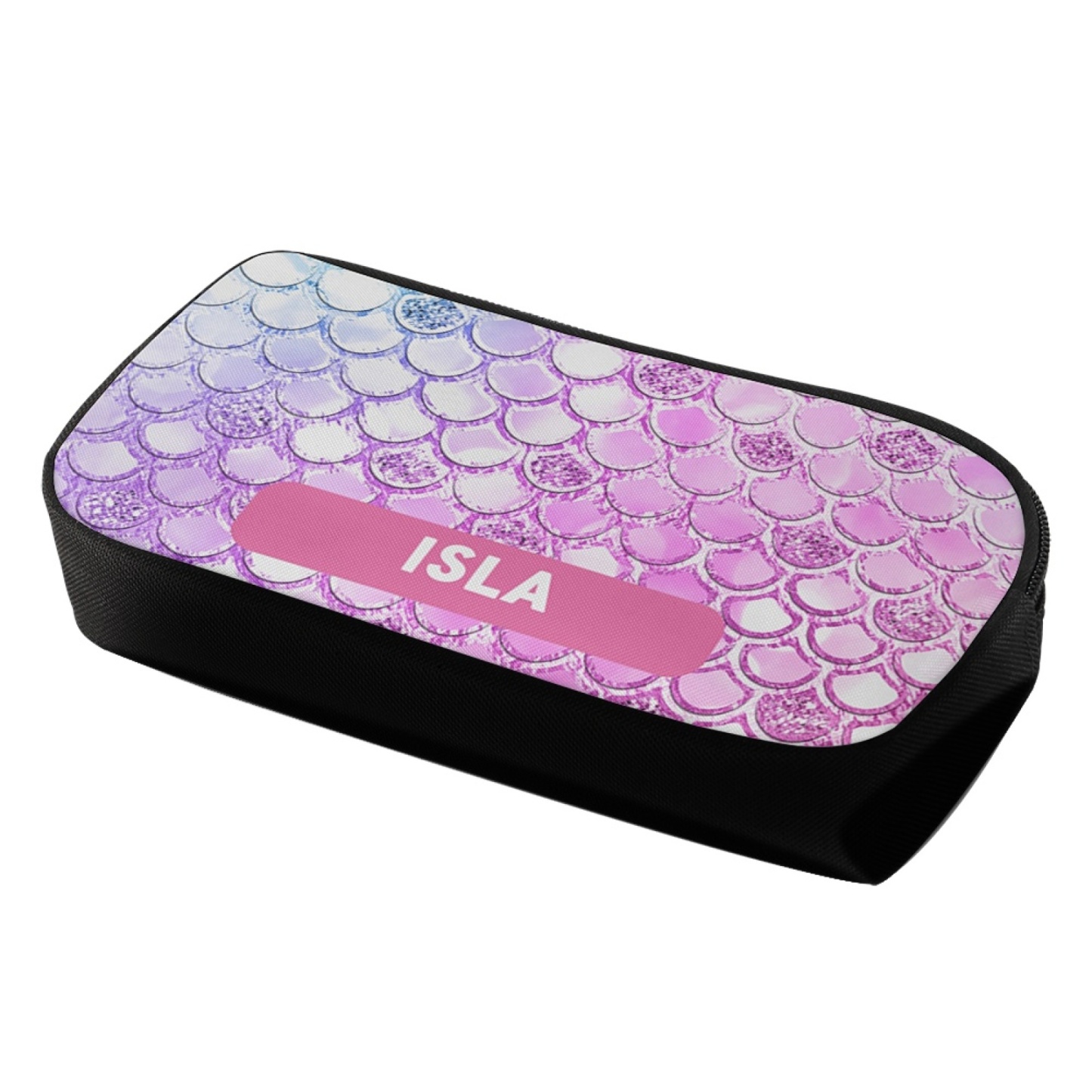 Custom Name Pen Case Personalised  Pink Scales Pen Bag Back to School Gifts for Students-Jessemade AU
