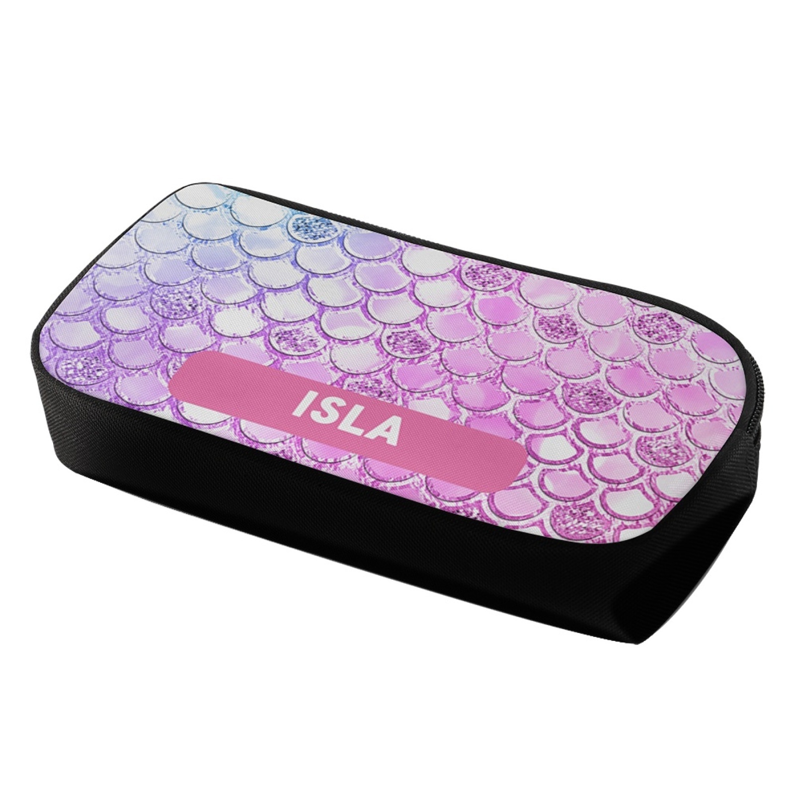 Custom Name Pen Case Personalised  Pink Scales Pen Bag Back to School Gifts for Students-Jessemade AU