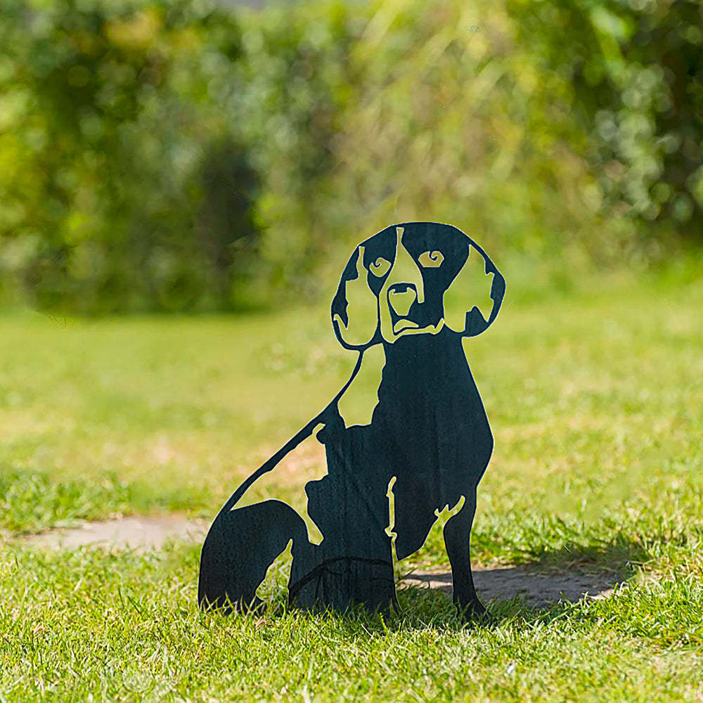 Beagle Metal Dog Silhouette Garden Yard Decoration-Jessemade AU