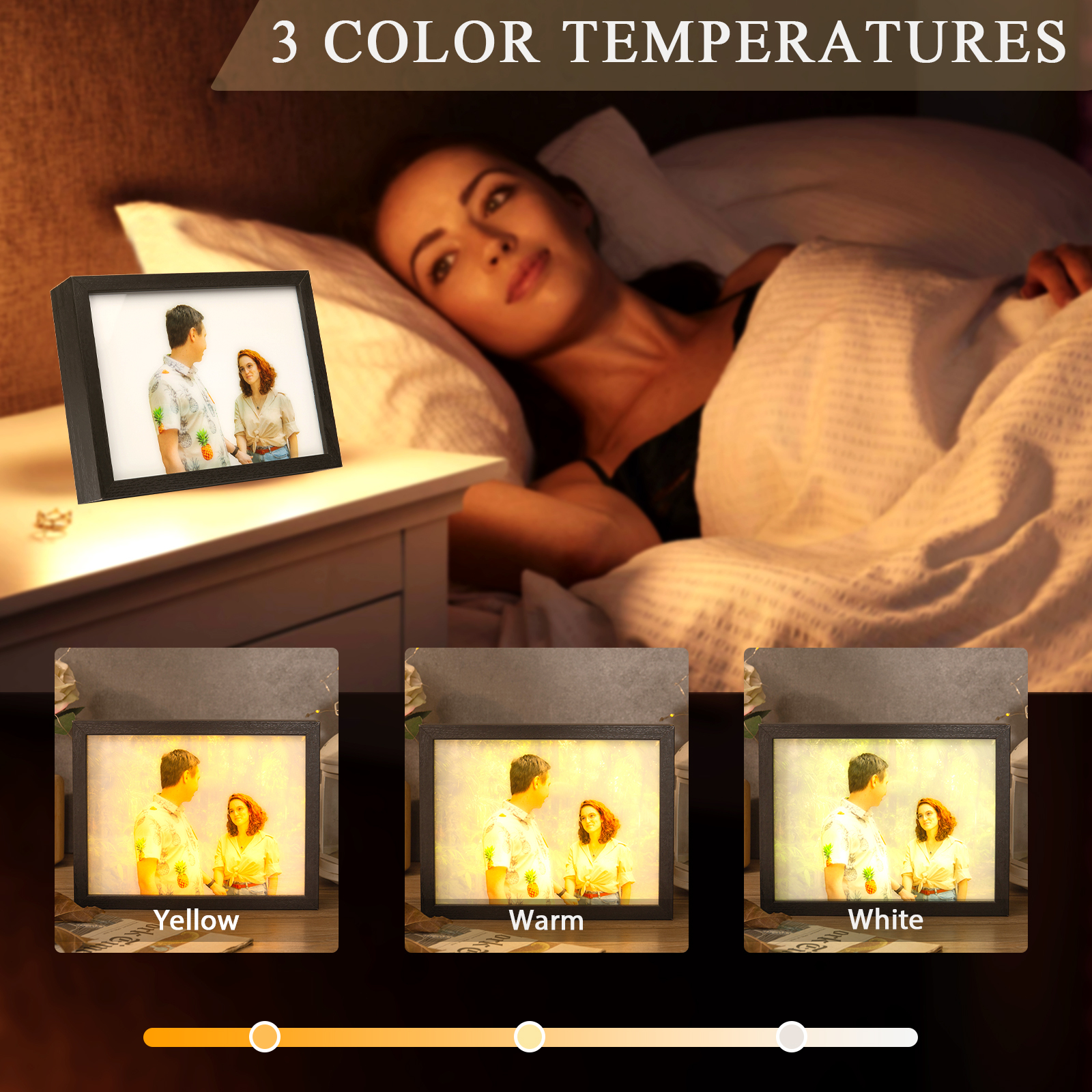 Personalised Photo Frame Night Light Changeable Colour Lamp Home Decor Personalised Gifts for Family Friends-Jessemade AU