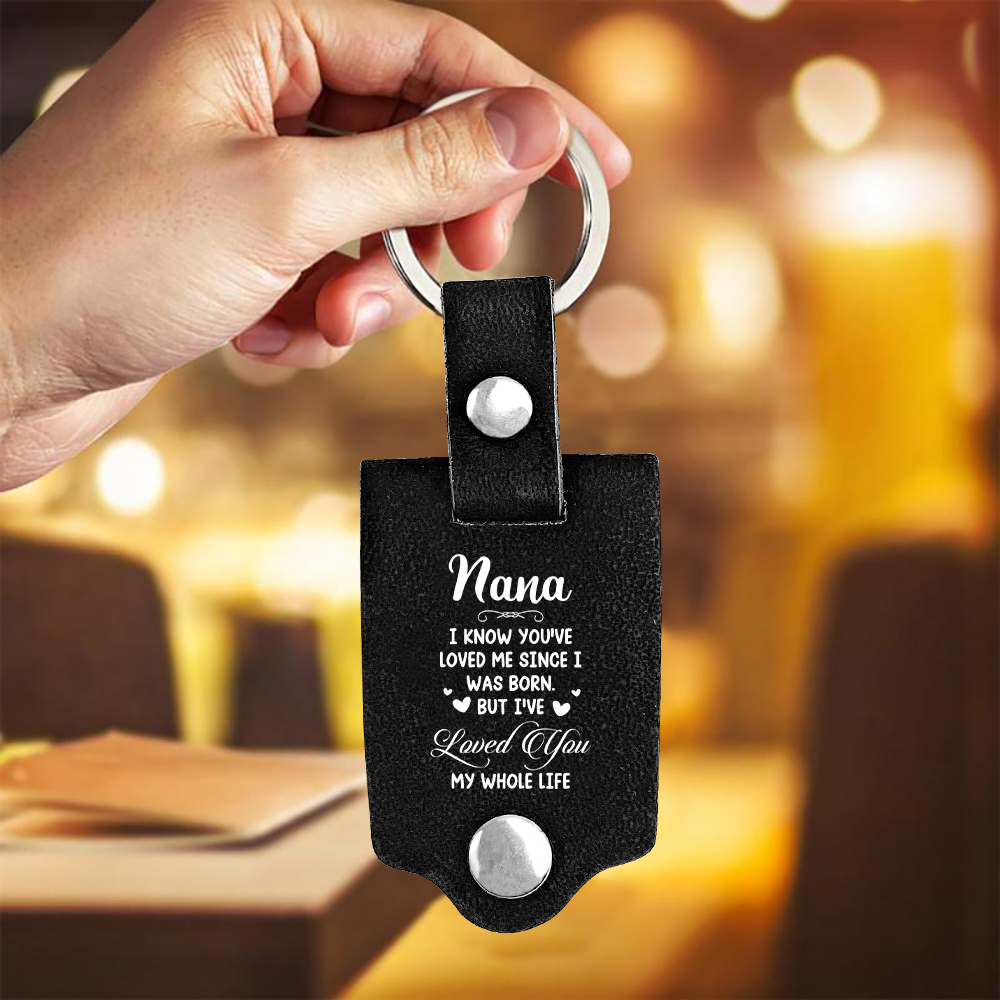 Personalised Photo Keychain Leather Keychain Gifts for Grandma - Remember I Loved You, Nana-Jessemade AU