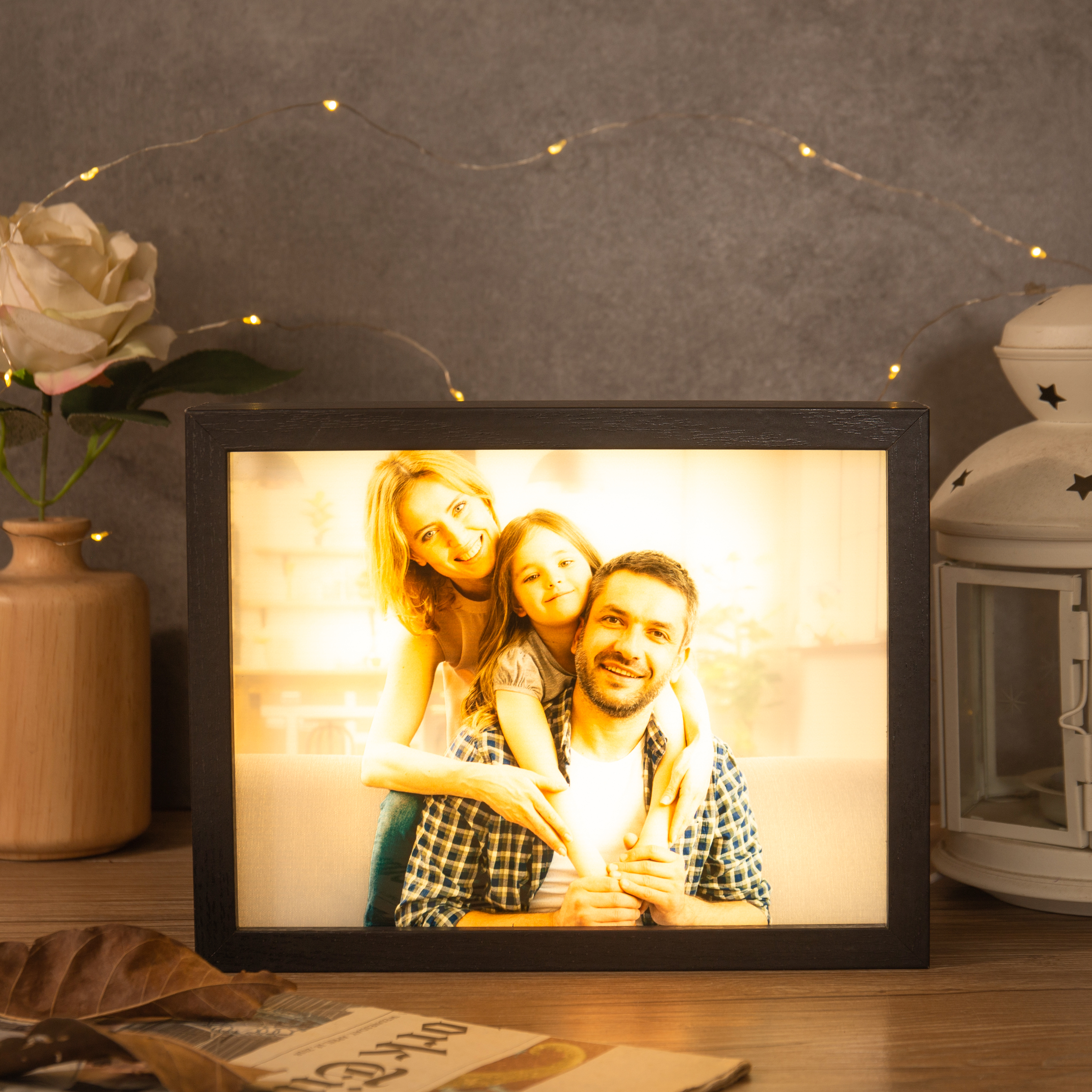 Personalised Photo Frame Night Light Changeable Colour Lamp Home Decor Personalised Gifts for Family Friends-Jessemade AU