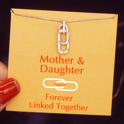 Mother & Daughter Forever Linked Together Necklace in Silver-Jessemade AU