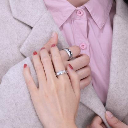 Personalised Couple Ring Engrave Love Message Matching Rings Gift for Couple Friends BBF-Jessemade AU