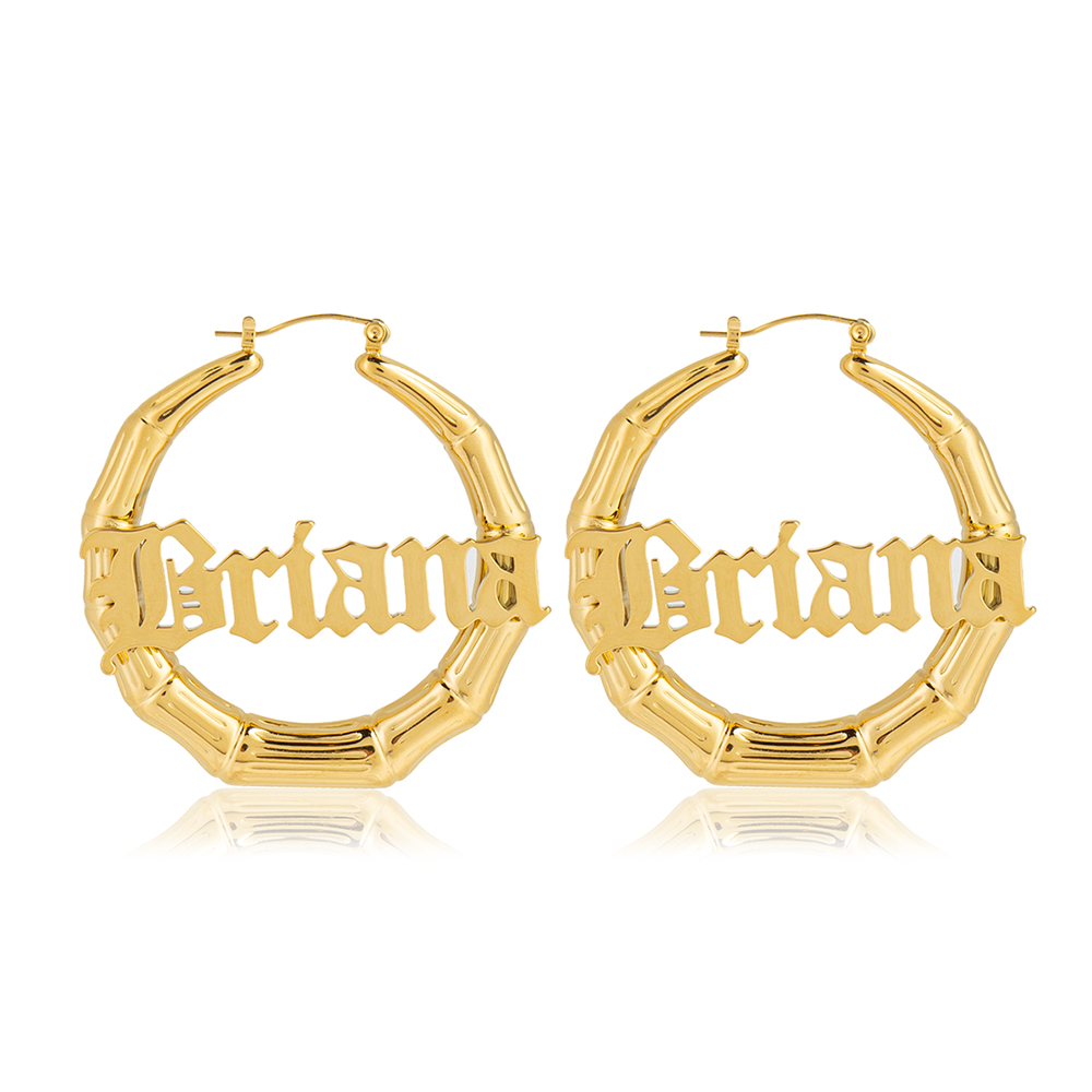 Personalised Name Hoop Earring Customised Crown Name Earrings for Her-Jessemade AU
