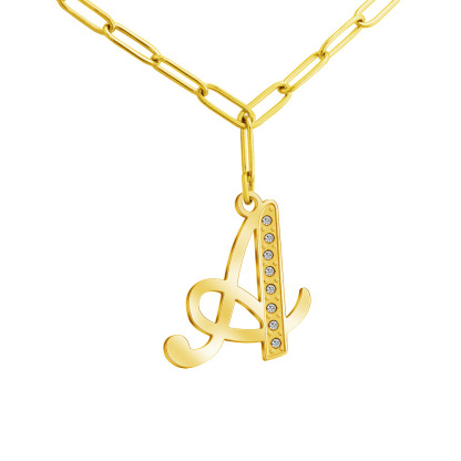 Personalised 1 Letter Women's Necklace Alphabet Necklace-Jessemade AU