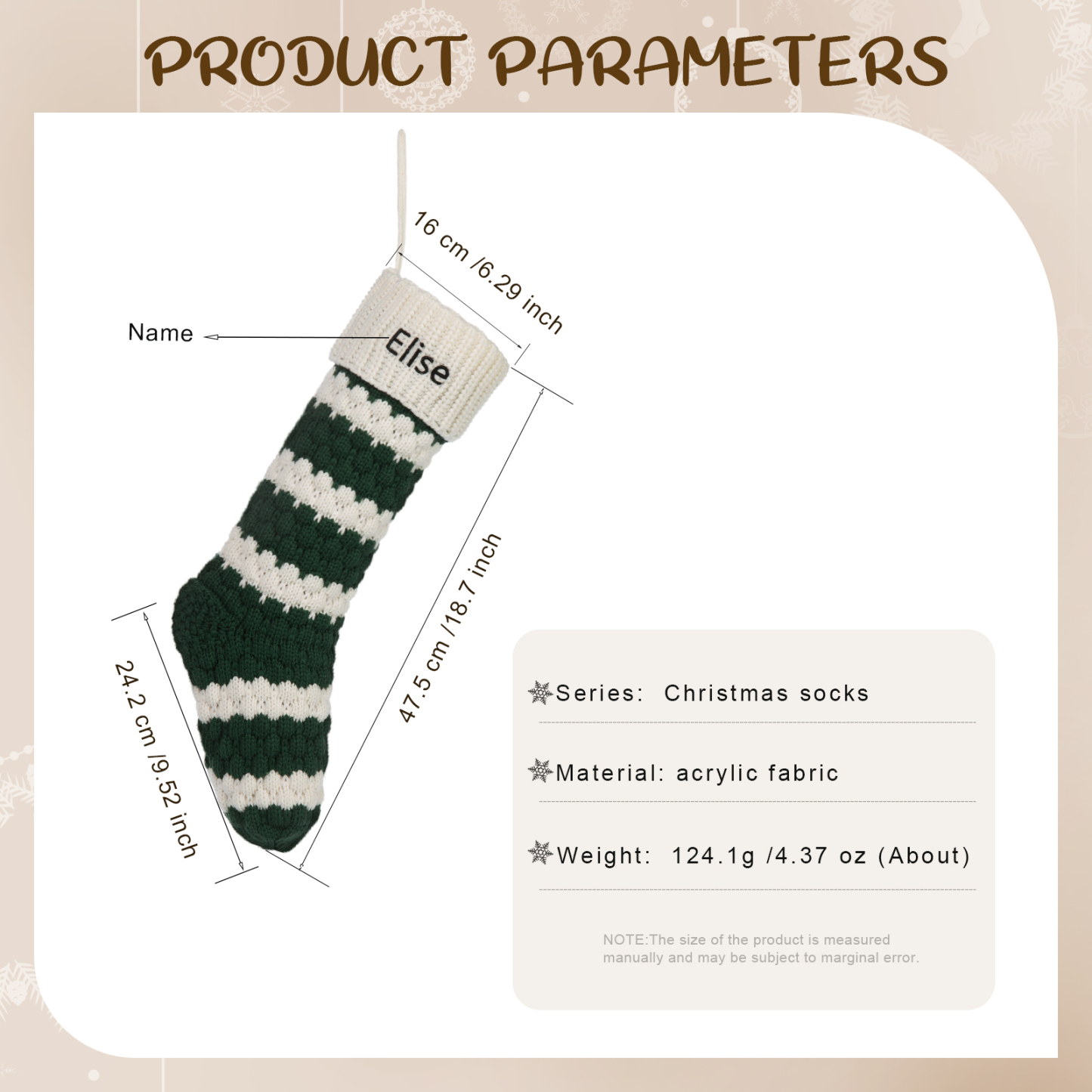 Customised 1 Name Christmas Stockings Ornaments Personalised Christmas Gifts for Family Friends-Jessemade AU