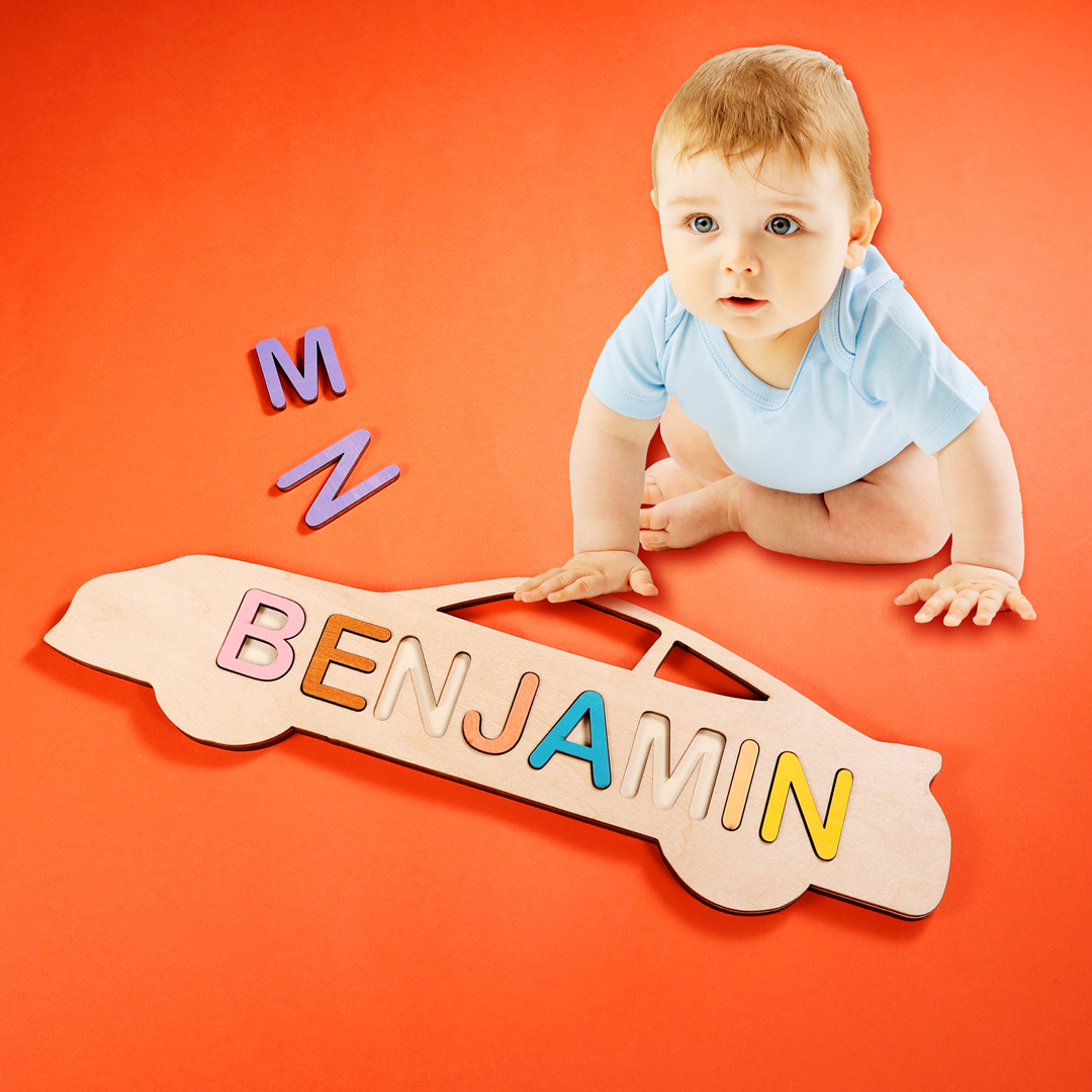 Personalised Kid's Wooden Name Alphabet Puzzle Toy for Toddlers Early Learning Child Toy-Jessemade AU