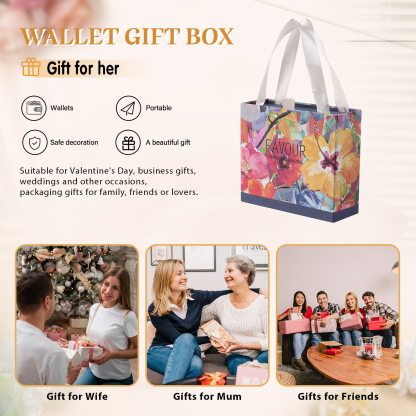 Exquisite Wallet Gift Box Colourful Rectangle Gift Packaging-Jessemade AU