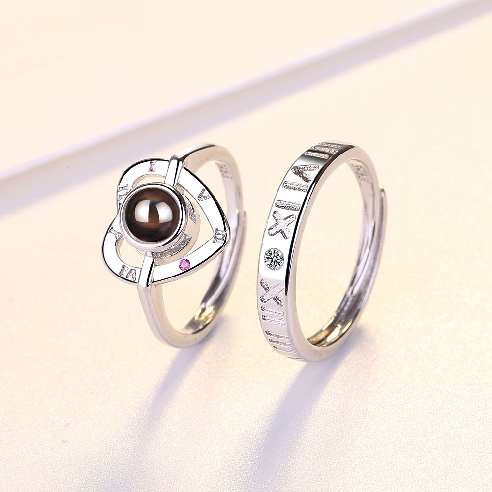 Personalised 100 Languages Projection Necklace Engraved  " I LOVE YOU" Heart Necklace Gifts For Her-Jessemade AU