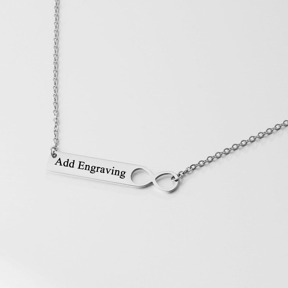 Engrave Name Personalised Custom Name Infinity Necklace-Jessemade AU