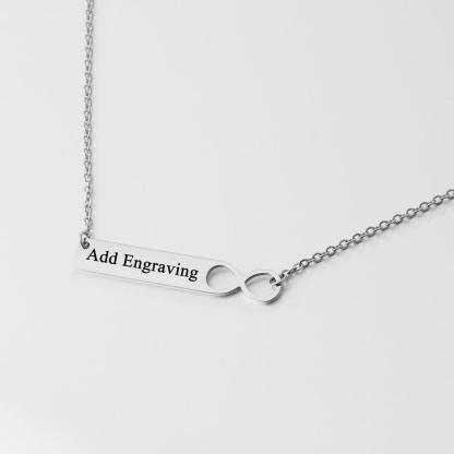 Engrave Name Personalised Custom Name Infinity Necklace-Jessemade AU