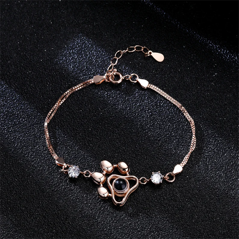 Personalised Projection Bracelet Love Style Paw Photo Bracelet Gifts for Her-Jessemade AU