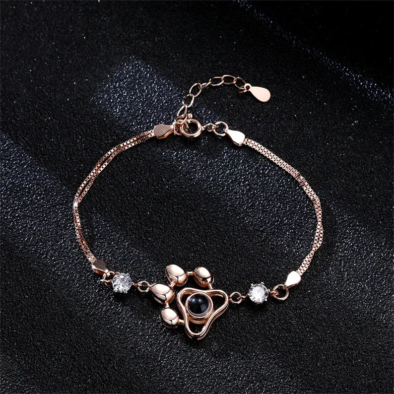 Personalised Projection Bracelet Love Style Paw Photo Bracelet Gifts for Her-Jessemade AU