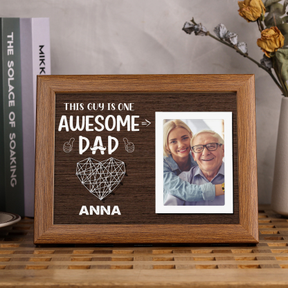 Personalised Father Photo Frames With Light Custom Photos Home Decor Gifts-Jessemade AU
