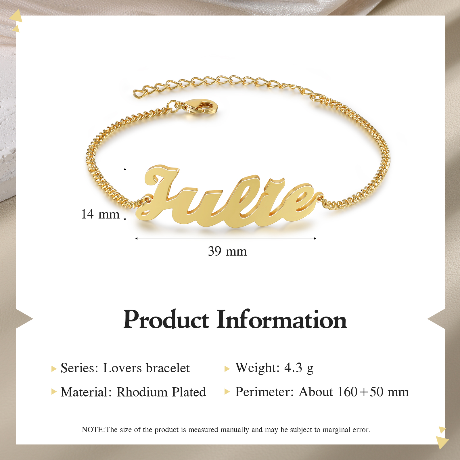 Personalised Name Bracelets Custom Names Couple Bracelets-Jessemade AU