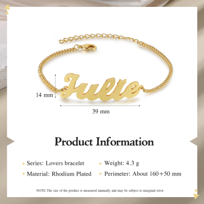 Personalised Name Bracelets Custom Names Couple Bracelets-Jessemade AU