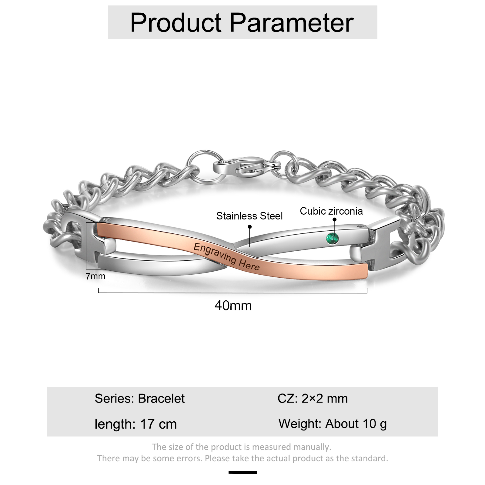 Infinity Engraving Men's and Women's Bracelet-Jessemade AU