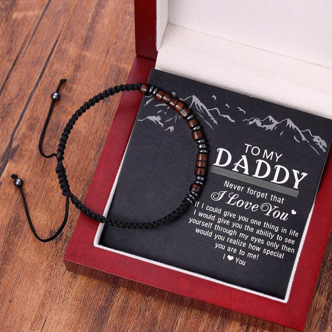To My Daddy I Love You Morse Code Bracelet Hidden Message Bracelet Creative Gift For Father-Jessemade AU