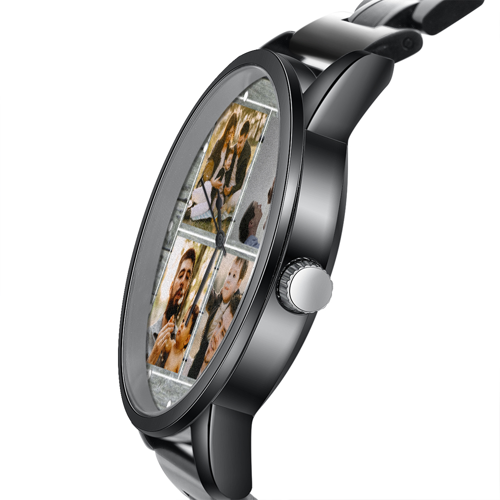 Personalised Photo Watch Custom 4 Photos Mechanical Watch Gifts for Him-Jessemade AU