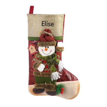 Christmas Stockings Ornaments Customised 1 Name Christmas Sock Personalised Gifts for Family Friends-Jessemade AU