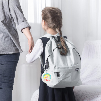 Customised 1 Name Rainbow Keychain Unique Back-to-School Gift for Kids-Jessemade AU