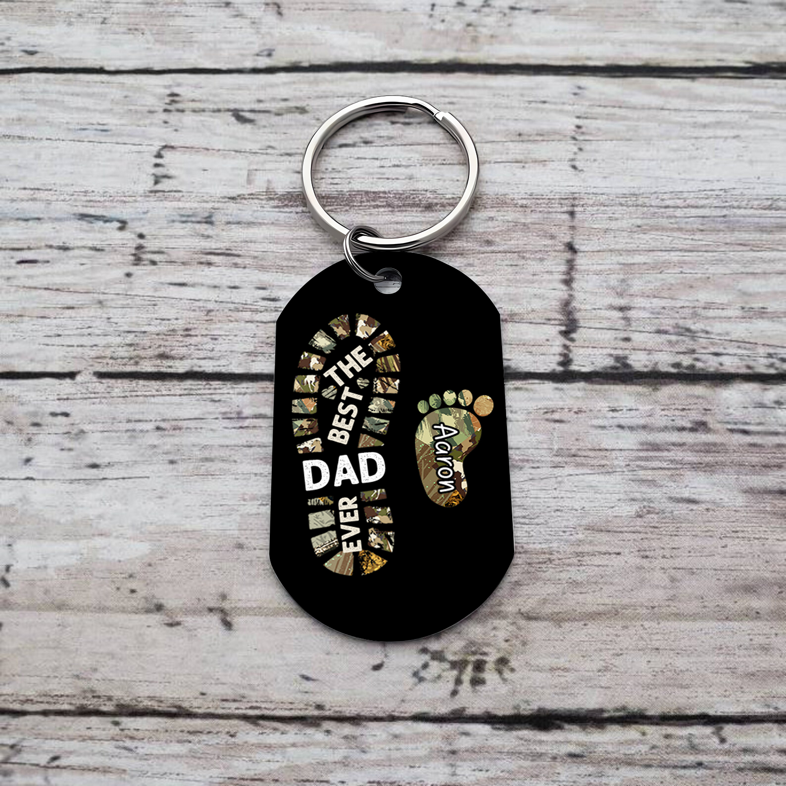 Personalised 2 Names Keychain Custom Dad Shoe Baby Foot Keychain Father's Day Gift for Dad-Jessemade AU