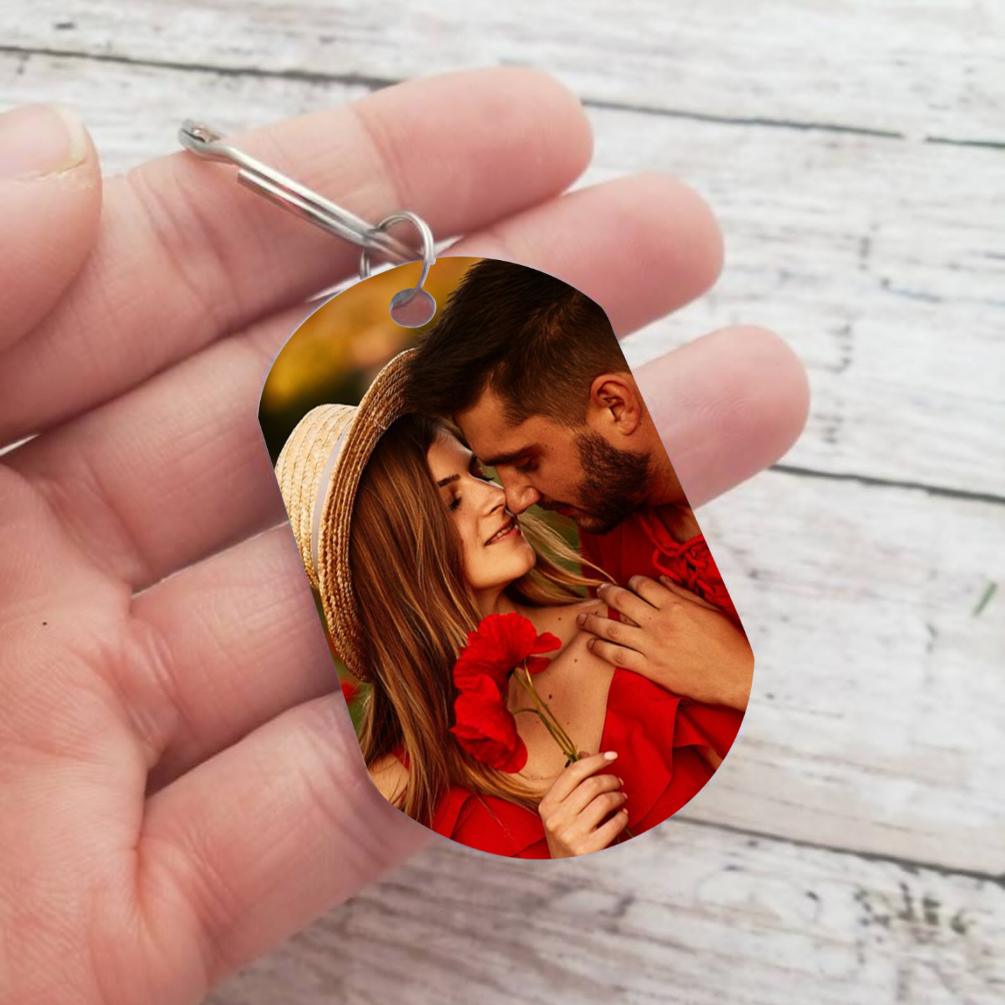Personalised Couple Photo Keychain Custom 2 Names & Date Keyring Infinity Gifts - All of Me Loves All of You-Jessemade AU