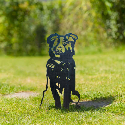 Australian Shepherd Metal Dog Silhouette Garden Yard Decoration-Jessemade AU