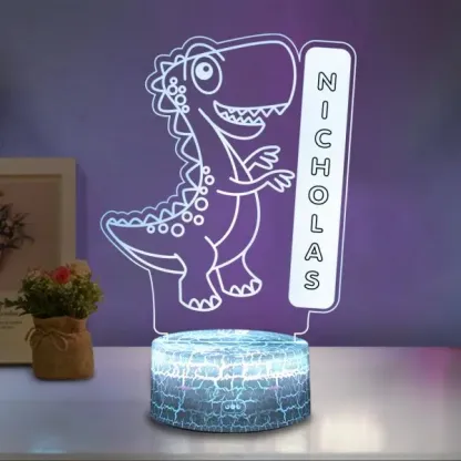 7 discolour Led Name Custom Night Light Letter & Dinosaur LED Lamp for Kids Gift-Jessemade AU