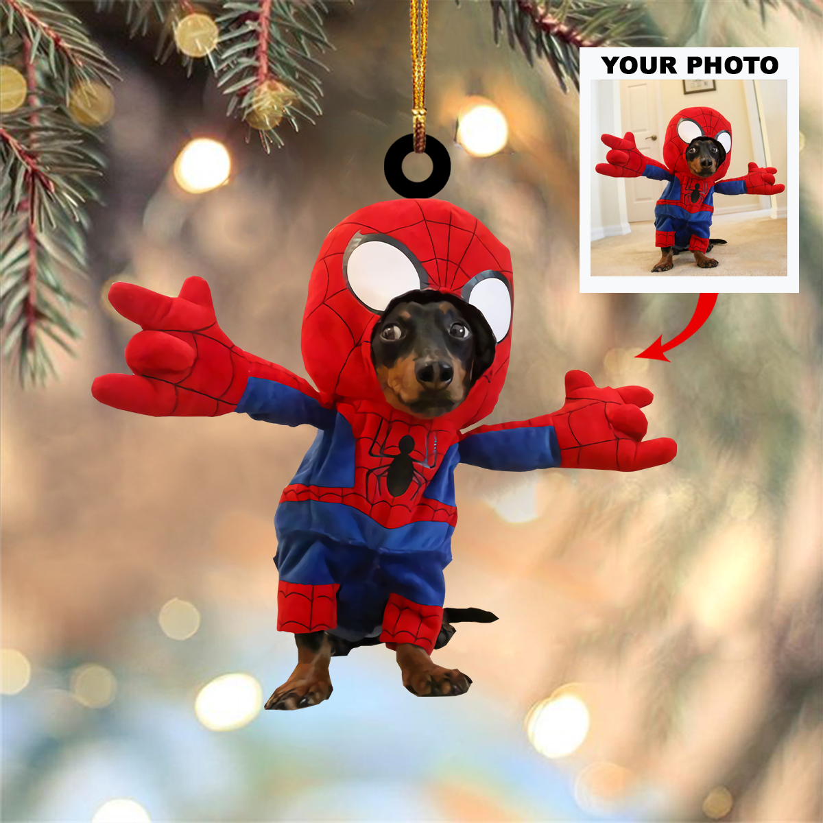 Personalised Acrylic Christmas Ornament Customised Pet Photo Xmas Decor Gift for Friends Family-Jessemade AU