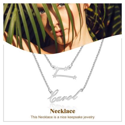 Personalised Necklace Custom 1 Name Necklace Gift For Her-Jessemade AU