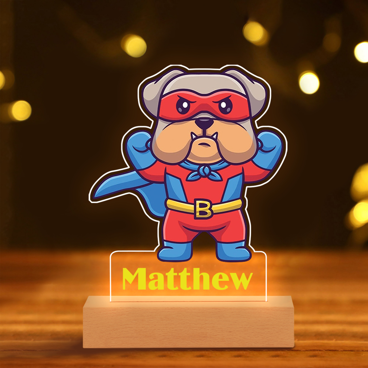 Cute Puppy LED Night Light Dog Night Lamp Personalised Name Night Light Gifts For Kids-Jessemade AU