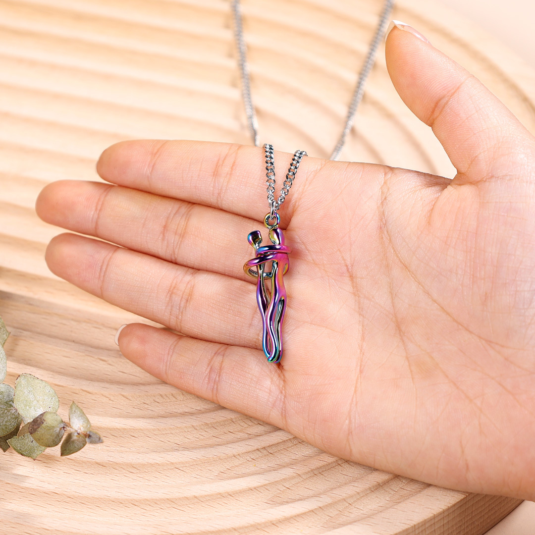 Couple Hug Necklace Valentine's Day Gifts for Couple-Jessemade AU